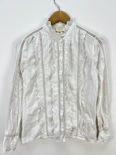 Sezane white cotton lace - cotton,