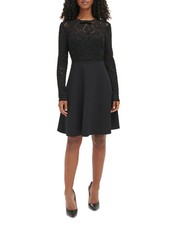Karl Lagerfeld Paris abito donna in pizzo crepe subacqueo