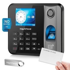 Rilevatore presenze timbracartellini lettore con impronte digitali e 5 badge RFI