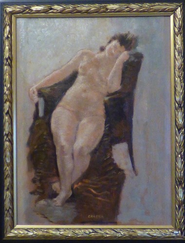 Dipinto olio tavola felice - tavola,