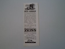 advertising Pubblicità 1935 BINOCOLI ZEISS
