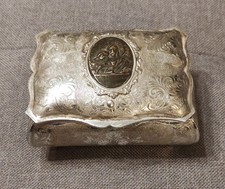 ANTIQUE METAL BOX SET FLORAL