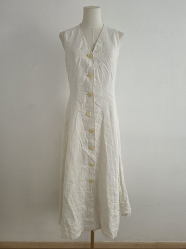 Abito marella lino bianco - bianco, midi