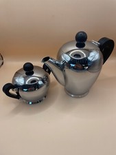 Alfra Alessi servizio Bombè Caffettiera e Zuccheriera cod 4/6 acciaio inox 18/10