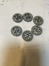 Lego Technic 10 Pz Ingranaggio 1 Foro  Grigio .. Usato Dal Tempo