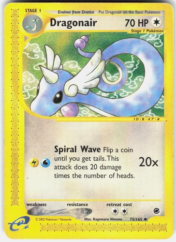 Pokemon dragonair 165 - dragonair, 75/165