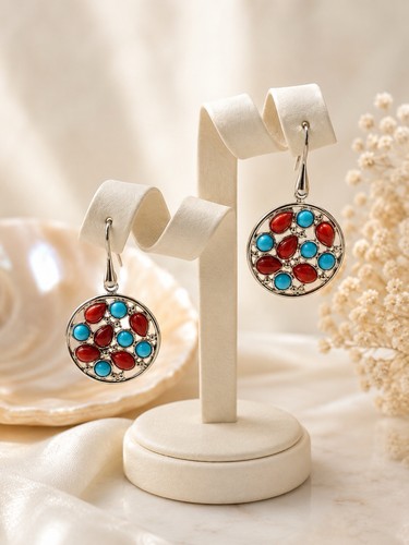 Orecchini corallo rosso - corallo,