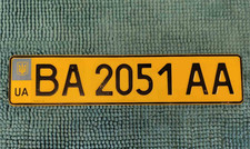 TARGA UCRAINA GIALLA TAXI CAR