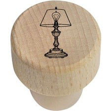 Tappo bottiglia/sughero in legno 19 mm 'Lampada antica' (BS00030153)