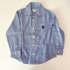 Camicia US Polo Bambino 4 Anni Blu A Righe Come Nuova