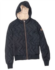 Giacca imbottita con cappuccio COLMAR donna originale IT 40 piccola blu navy CI11