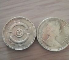 One Pound £1 Coin 1996 & 2001 1 sterlina sterling Numismatica da collezione rare