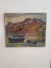 Tableau Peinture Antoine GIANELLI ( Port Provence Bateau).