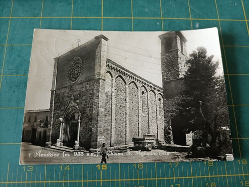 Cartolina amatrice chiesa - ,