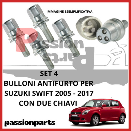 Kit bulloni antifurto cerchi - 4,