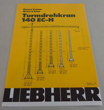 Scheda Dati/Tecnico Descrizione Liebherr Gru a Torre 140 Ec-H Di 03/1990