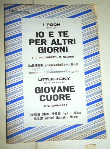 Spartito musicale pooh - pooh, io