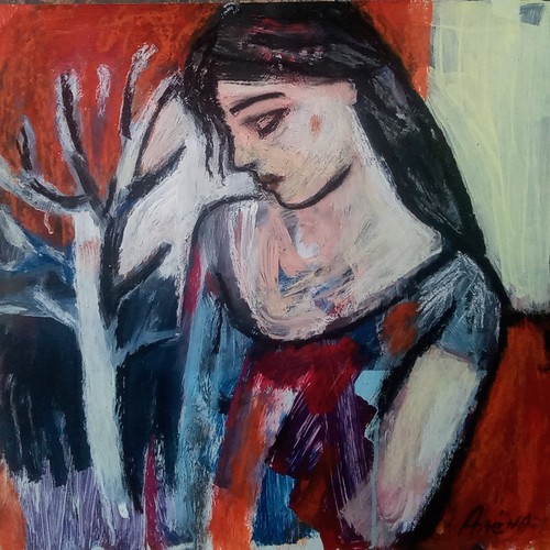 Quadro ragazza carta - quadro,