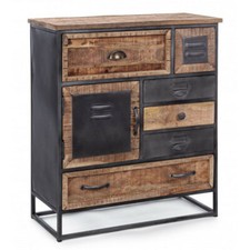 COMO' INDUSTRIAL LIVING ART URBAN VINTAGE CHIC cm 70 x 32 H 83 Arredo Etnico 