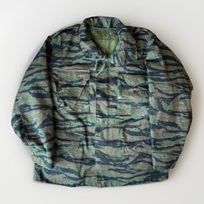 Giacca da campo militare vintage L mimetica a righe tigre M65 Alpha Industries capospalla