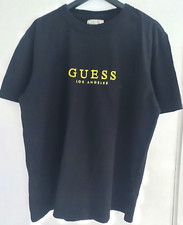 T-shirt uomo GUESS Originals Los Angeles LA nera ricamata taglia large