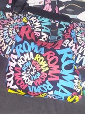 Borsa a tracolla Roma 4pz 1 italia  tela nera tracolla hobo tote tracolla grande