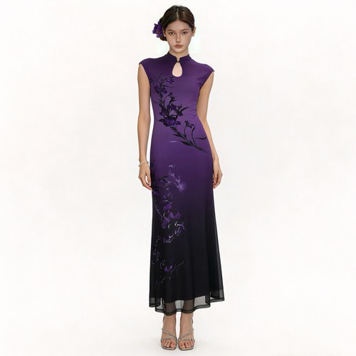 Abito donna maglia floreale