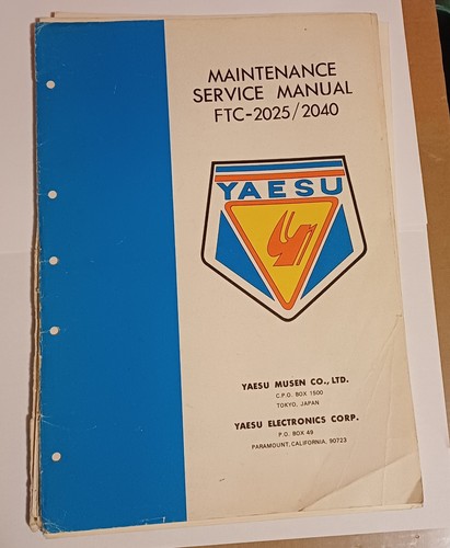 Manuale servizio yaesu ftc - manuale,