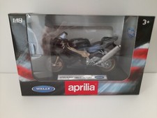 Modellino Statico Aprilia RSV 1000r Welly Moto Colore Nero Scala 1:43