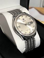  Orologio Rado Green Horse De Luxe 11776 quadrante argento 38 mm data giorno automatico raro 