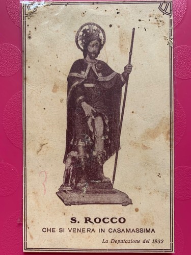 Santino holy card san rocco - card,,