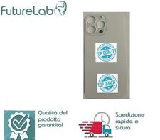 VETRO SCOCCA POSTERIORE BACK COVER IPHONE 14 PRO MAX WHITE BIANCO BIG HOLE