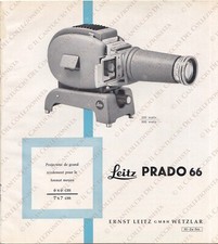 1937 Leitz Leica PRADO 66 projecteur instruction *booklet vintage