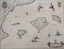 STAMPA MAPPA ISOLE BALEARI E
