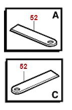 Coppia lame rientrante liscia ORIGINALE GIANNI FERRARI trattorino PLAY GREEN 