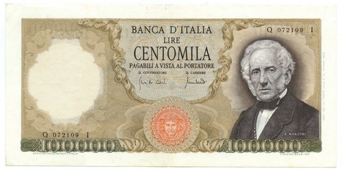 100000 lire alessandro - 100000, manzoni
