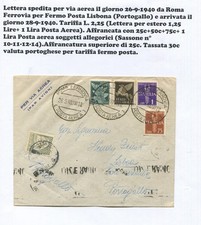 S03 - Lettera da Roma a Lisbona Fermo Posta 26-9-1940 Come da foto.