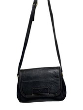 Borsa a tracolla LANVIN in pelle nera usata elegante classica