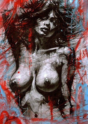 Quadro artistico graffiti - , nudo