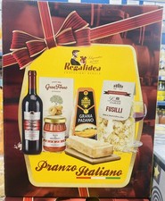Pacco Natale Cesto Grana Padano Dop Natalizio 5 Pezzi Salato Festa Vino Taralli