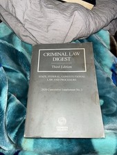 Criminal Law Digest, Third