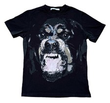 T-shirt Givenchy Rottweiler nera media usata %100 autentica prezzo di listino £300+