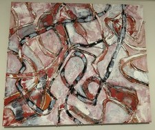 Franca PISANI - "Sollecitazioni Invisibili" Anno 2006 Canvas e ossidi 140x160