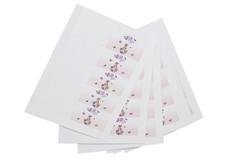 100 BIGLIETTINI BATTESIMO CUORI ROSA BOMBONIERE FAI DA TE NASCITA