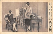 A2021) MACCHINE DA CUCIRE SINGER, SCUOLA DI AVVIAMENTO PROFESSIONALE. VIAGGIATA.