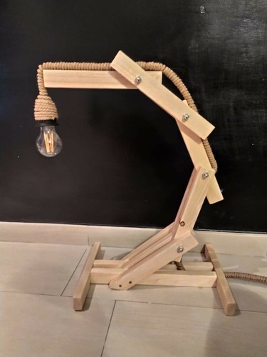 Lampada legno artigianale - lampada, in