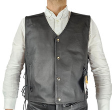 Gilet vera pelle smanicato