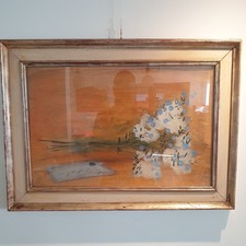 Renato Borsato – Olio su compensato (1969) – “Composizione floreale” 