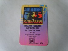 RARO CARD N. 34 THE JIMI HENDRIX EXPERIENCE UP FROM THE SKIES 45 GIRI NUOVA