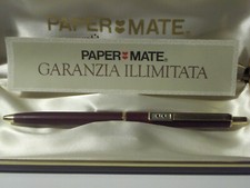 PAPERMATE BORDEAUX OPACO GOLD FINELINER PEN BLACK INK MADE USA USATO ANNI 70